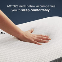 AOTOZE Best Firm Memory Foam Pillow, Hard Pillow for Sleeping,Flat Pillow for Deep Sleep,Oeko-TEX & CertiPUR-US Double Certification, 28 x 15 inch