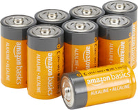 Amazon Basics 8-Pack C Cell All-Purpose Alkaline Batteries, 1.5 Volt, 5-Year Shelf Life