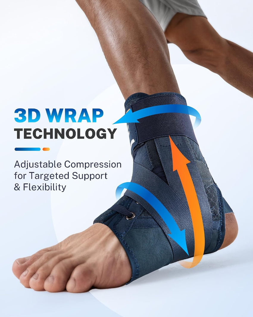 Ankle Support Brace Removable Stabilizers for Injury Recovery â One Unit