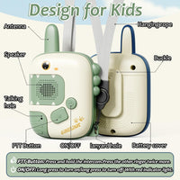DQMOON Dinosaur Toys for Boys - 2 PCS Dinosaur Walkie Talkies Kids Toys for 3-8 Year Old Boys Gifts Outdoor Garden Games Birthday Gifts Christmas Stocking Fillers Sensory Toy for Kids Age 3-9