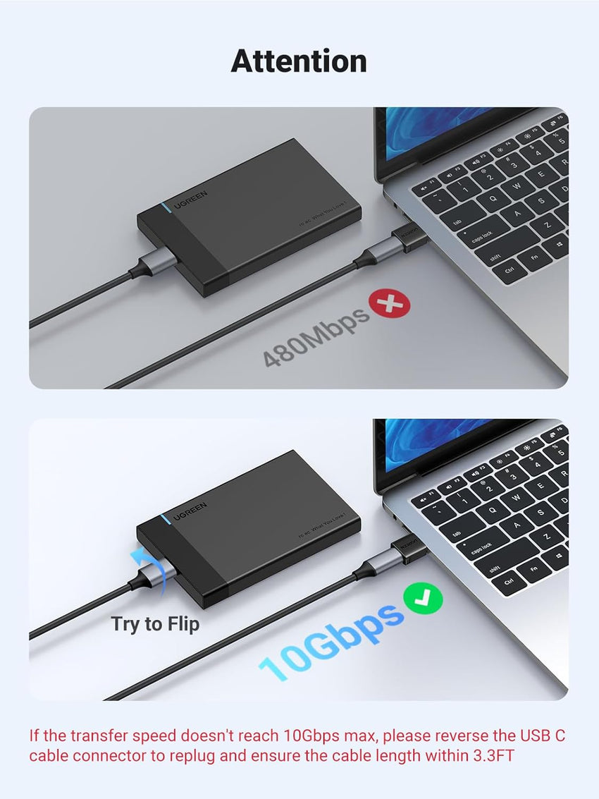UGREEN USB to USB C Adapter, Car Fast Charging Adaptor, 3 Pack 10Gbps Data Transfer Type C Female to USB 3.0 Male Converter Compatible with iPhone 16/15, iPad Air/Mini, Apple Watch, Samsung Galaxy S24
