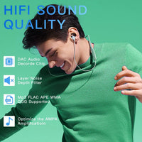 128GB MP3 Player with Bluetooth 5.2, AiMoonsa Music Player with Built-in HD Speaker, FM Radio, Voice Recorder, HiFi Sound, E-Book Function, Earphones Included