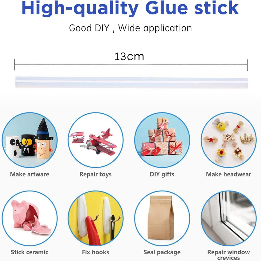 Hot Glue Gun Mini Glue Gun NO GLUE STICKS, 20W Hot Glue Gun Blue Fast Heating for DIY Craft Projects and Home Quick Repairs