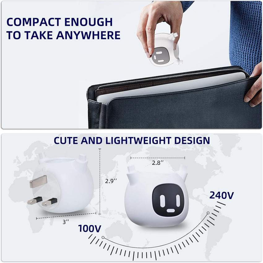 Wireless Electric Toothbrush Wall Charger Compatible with Oral-B/Philips Sonicare/AquaSonic,Universal Compatibility for Inductive Electric Toothbrush Models, IPX7 Waterproof, Portable (White1)