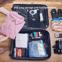 7 Pcs Clear Plastic Cell Battery Storage Case Holder Box, AA/AAA Cell Battery Storage Case, Battery Case Hard Plastic Batteries Storage Boxes, for AA/AAA Batteries and Rechargeable Batteries