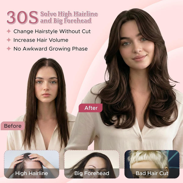 Clip-In Side Bangs Human Hair Fringe 8in â #4P27