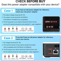 ANLINK 15V 1A/1000mA 1.8M Long Power Supply Adapter, AC 100-240V to DC 15V 1A Switching Adapter 5.5x2.1mm Wall Plug with 3 Tips for Cat Open Air Self Cleaning,Jump Starter and More, UKCA Certified