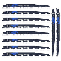 Reciprocating Saw Blade Set 10pc 230mm 5TPI for Wood Compatible with Bosch DeWalt Makita â 230mm