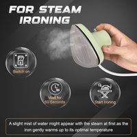 Travel Mini Steam Iron Portable Handheld Steamer for Clothes Quilting Sewing with Safety Gloves & Pouch â One Size