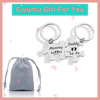 Baby Announcement Keyring Gift Set for New Parents Ã¢ÂÂ Keychain for Mum & Dad