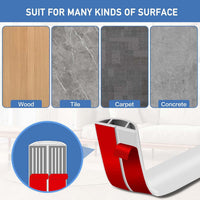 Floor Cable Cover Self-adhesive Cable Protector Flexible Floor Cord Covers PVC Cord Channel Wire Hider for Home Office Warehouse (6mx5cm, White)