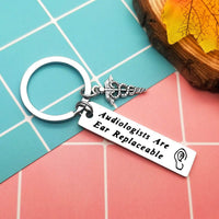 Audiologist Keyring Funny Thank You Gift â Silver