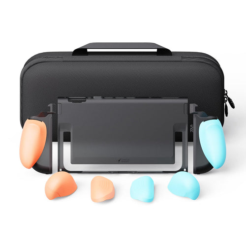 Skull & Co. FissionGrip Bundle Dockable Split Protective Case for Nintendo Switch 2 â Neon Blue & Red
