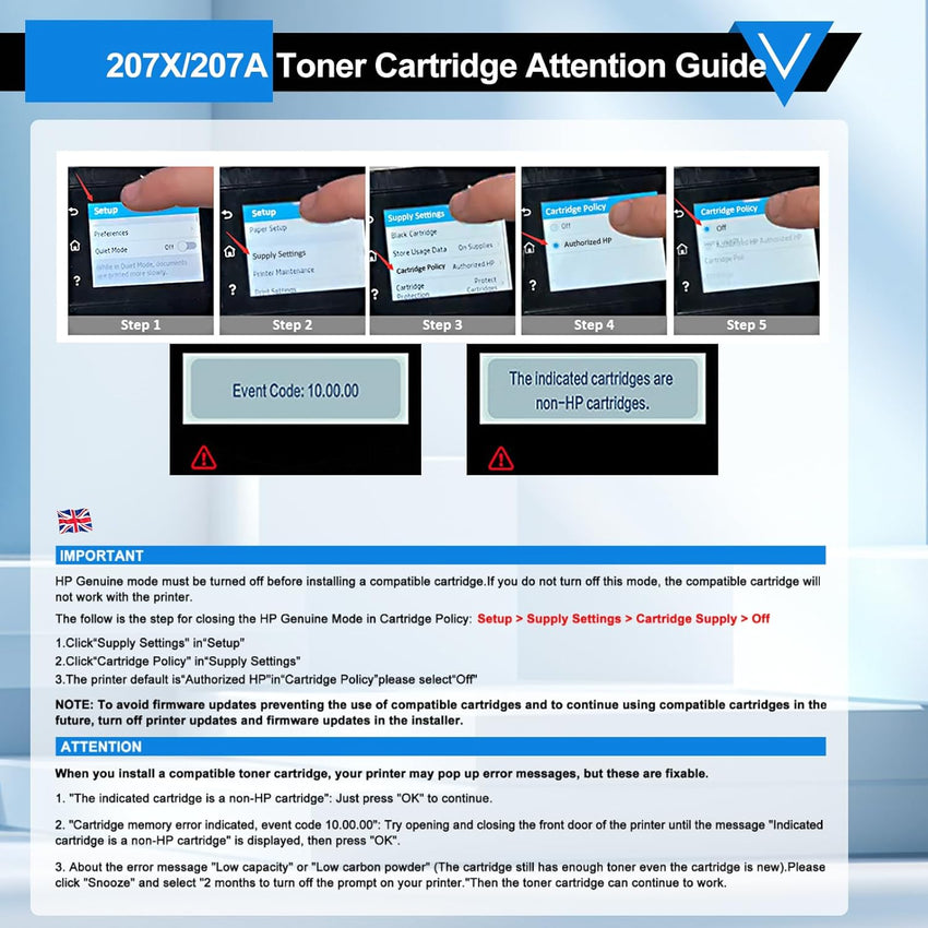 207X 207A Toner Cartridges No Chip Multipack-3150 Pages Replacement for HP 207A 207X Color Laserjet Pro MFP M283fdw M255dw M282nw M283fdn M255nw W2210A W2211A W2212A W2213A--Black Cyan Yellow Magenta