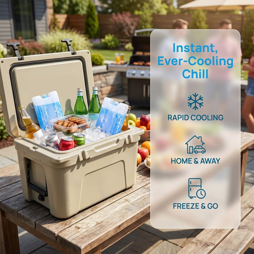 Reusable Pre-filled Ice Packs for Coolers & Lunch Boxes 400ml 4-Pack
