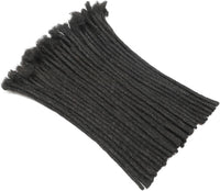 0.6cm Thickness Dreadlock Extensions Human Hair 30 Strands Natural Black 8 Inch