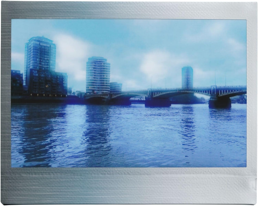 INSTAX WIDE instant film, Brushed Metal Border design, 10 shot cartridge