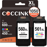 COCCINK PG-560 XL CL-561 XL Printer Ink Cartridges Replacement for 560XL 561XL Compatible for pixma TS5350 TS7450 TS5351 TS5352 TS5353 TS7451 Black Colour Multipack High Yield
