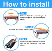 LCL TN241 TN245 Toner Cartridge Replacement for Brother TN241BK TN245C TN245M TN245Y for DCP-9015CDW DCP-9017CDW DCP-9020CDW DCP-9022CDW HL-3140CW HL-3142CW HL-3150CDN HL-3150CDW (4 Pack)