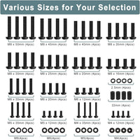 Universal TV Mounting Hardware Kit - M4, M5, M6, M8 Screws, Washers, Spacers for Most Wall Brackets, Mounts and Stands - Includes Remote Control Holder