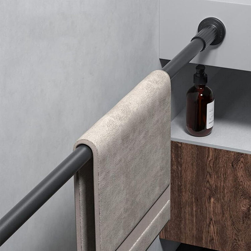 92cm-127cm Long Tension Curtain Rod, No Drilling Extendable Stainless Steel Curtain Pole for Windows and Bathroom,Telescopic Shower Curtain Rod, Room Divider