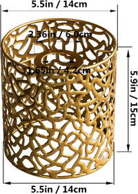Decorative Metal Lamp Shade Industrial Geometric Pattern â Gold