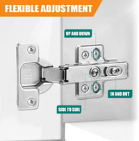 Soft Close Kitchen Cupboard Hinges 35mm 110 Degree 10pcs