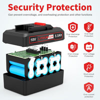 ASUNCELL 18V 5500mAh tool battery battery replacement for Power X-Change battery compatible with all 18V tools Li-Ion battery with LED display for battery