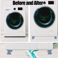 Washing Machine Adjustable Heightening Pads Set 4 Anti-Vibration Anti-Slip