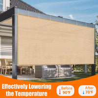 Sun Shade Cloth 90% UV Protection 8x10ft â Beige