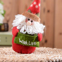 Santa Claus Plush Decorations Gift Pouch â Holiday Elf Toy Bag