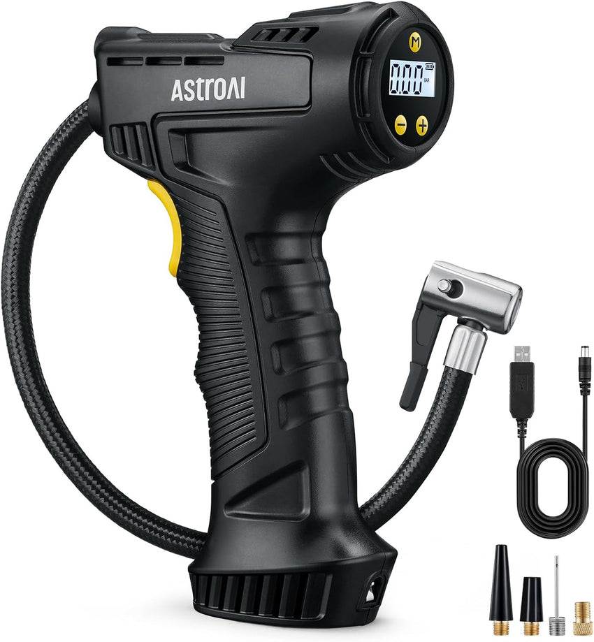 Cordless Tyre Inflator Air Compressor Handheld Pump with Torch 150PSI