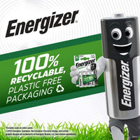 Energizer Recharge Power Plus - Rechargeable AAA Batteries (4 Pack) - 700 mAh NiMH Triple A Battery - 100% Recyclable Plastic Free Packaging