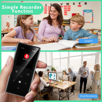 128GB MP3 Player with Bluetooth 5.2, AiMoonsa Music Player with Built-in HD Speaker, FM Radio, Voice Recorder, HiFi Sound, E-Book Function, Earphones Included