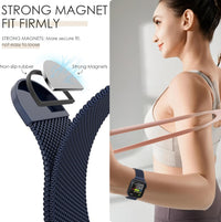 Original BLACK Milanese Loop Compatible with Apple Watch Straps 38mm 40mm 41mm 42mm 44mm 45mm 46mm 49mm Women & Men, Magnetic Clasp Adjustable Metal Bands for iWatch Series 10 9 8 7 6 5 4 3 2 1,Ultra,SE