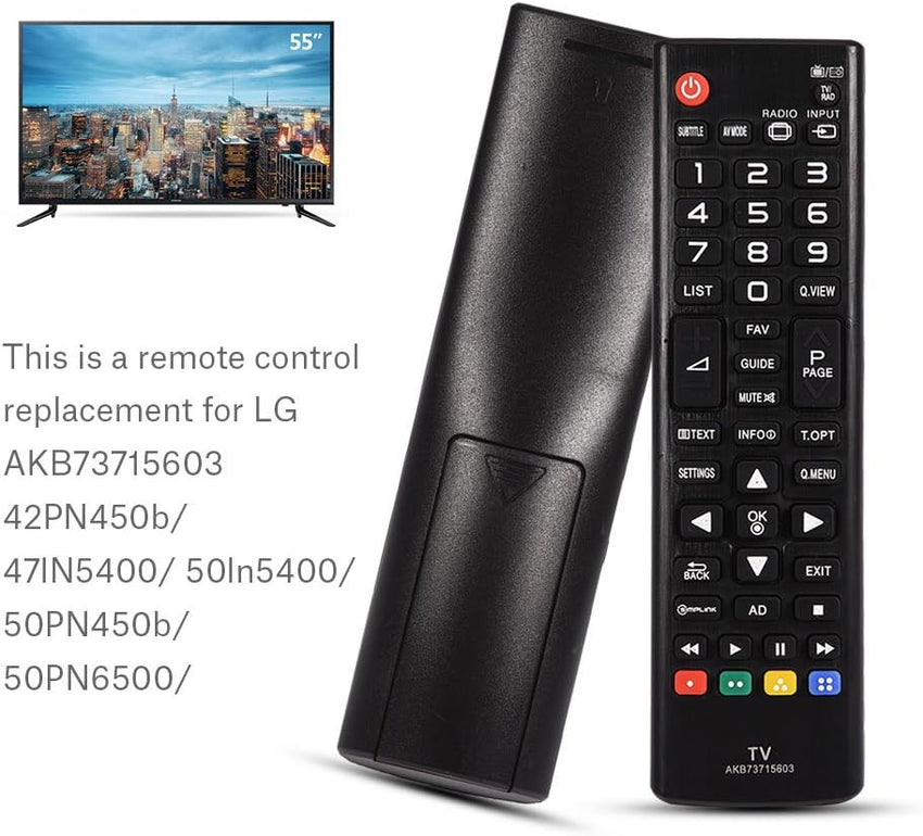 Universal Remote Control INCLUDING Batteries for AKB73715603, TV Remote Control Replacement for AKB73715603 42PN450B 47LN5400 50LN5400 50PN450B