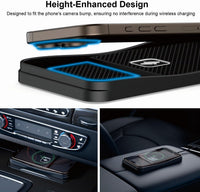 Wireless Car Charging Pad, Polmxs 15W Fast Wireless Car Charger Pad Non Slip Charging Mat 30cm Cable with 70cm Extension Cable Compatible with iPhone 17/16/15/14/13/12/11, Samsung, Google