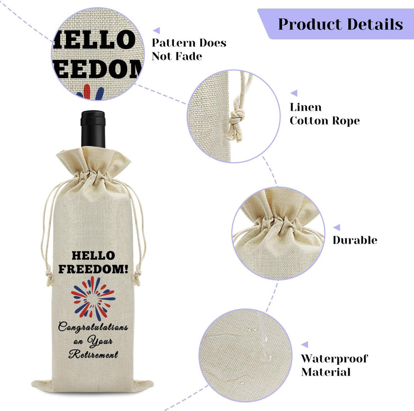 Retirement Gift Wine Bottle Bag for Colleagues â Funny Design