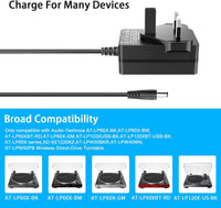 12V Power Cord for Audio Technica Turntable | for Audio-Technica AT-LP60X AT-LP60X-BK AT-LP60X-BW AT-LP60XBT-RD AT-LP120XUSB-BK Direct-Drive Turntable Record Player