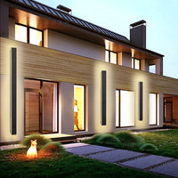 Outdoor Wall Lights LED Black Long Wall Sconce READ DESC Ip65 Waterproof Outside Lights Rectangular Wall Lighting 3000k 45W Aluminum Exterior/Indoor Wall Light For Garden Villa Porch Terraces Garage,125cm*1