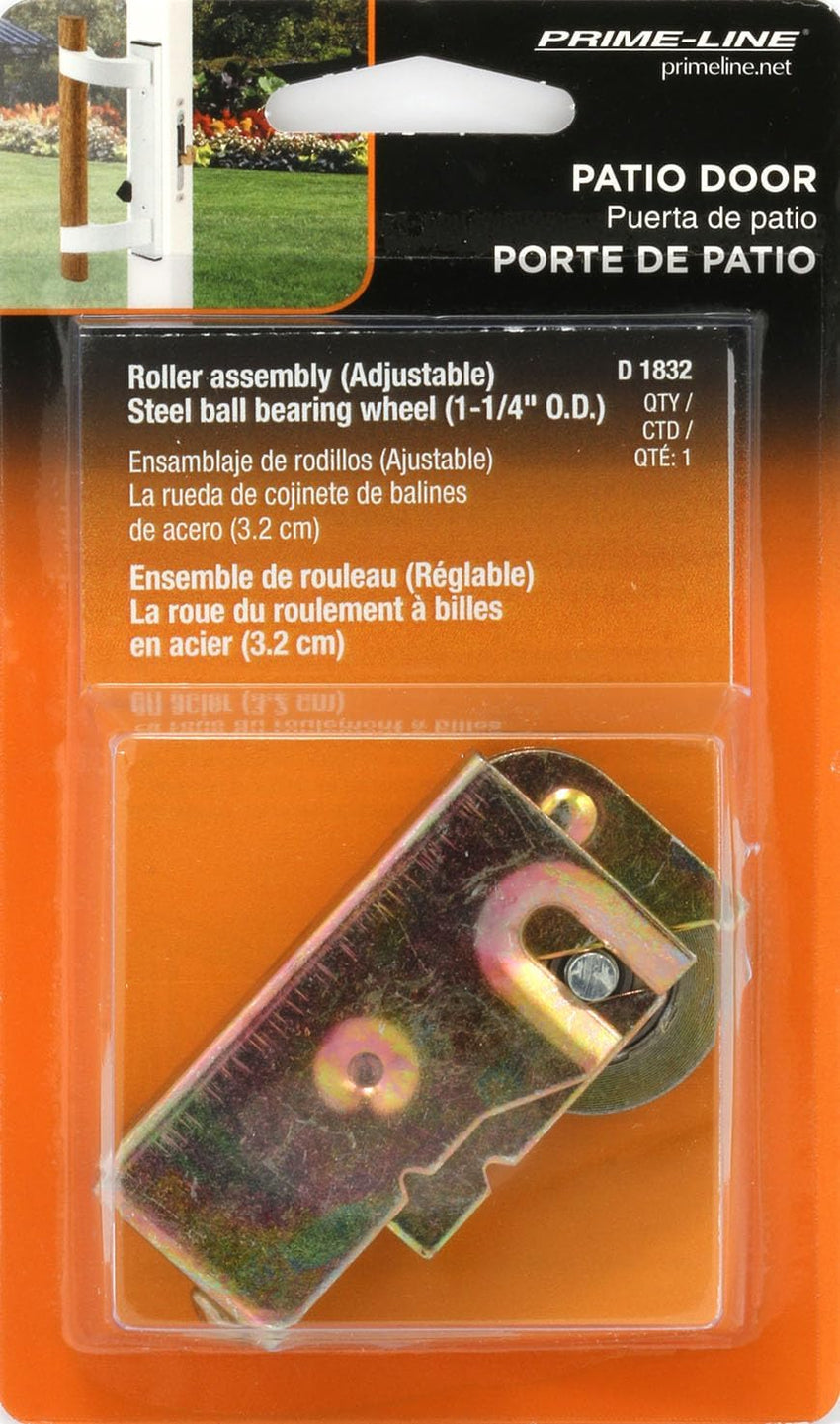 Prime-Line Steel Roller Assembly 1.25in Ball Bearing Plain Back â 1.25in