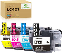 JoyPrinting LC-421 Ink Cartridges for Brother LC421 LC-421 Ink Cartridges Multipack for Brother DCP-J1050DW MFC-J1010DW DCP-J1140DW (1 Black,1 Cyan,1 Magenta,1 Yellow, 4-Pack)