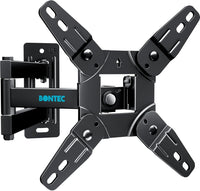BONTEC TV Wall Bracket for 13-42 Inch LED LCD OLED Flat & Curved TVs up to 20KG, Full Motion Articulating Mount with Tilt, Swivel, Extension, Max VESA 200x200mm, TV Wall Mount for Home and Office Use