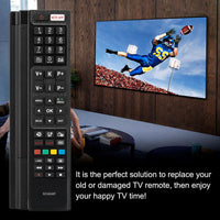 Universal Replacement RC4848F Remote Control INCLUDING BATTERIES. Hitachi/Polaroid/Luxor/Bush Smart TV Remote Control, with 3 Popular Shortcut Buttons - No Setup Required, No Instructions