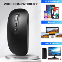 USB C Wireless Mouse Rechargeable Dual-Mode for MacBook Air/Pro â Slim Portable