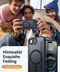 CANSHN Magnetic Shockproof for iPhone 17e / 16e Case, Black