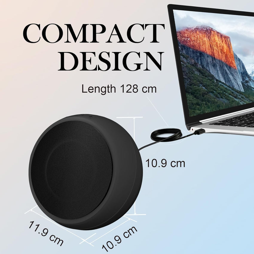 Mini Portable Computer Speakers USB Powered with Enhanced Bass Ã¢ÂÂ Black