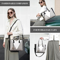 Miss Lulu Handbags for Women Color Block Match Shoulder Bag Lightweight Handbag Medium Top-Handle Bag