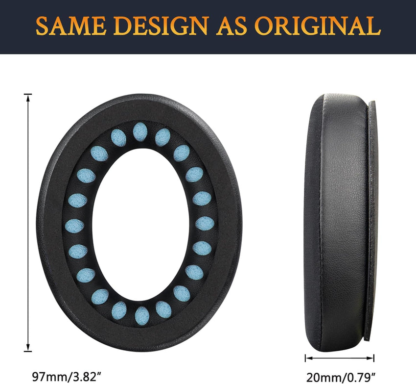 SOULWIT Cooling Gel Ear Pads Cushions Replacement for Bose QuietComfort 45 (QC45)/QuietComfort SE (QC SE)/New Quiet Comfort Wireless Over-Ear Headphones, Earpads with Ice Silk Fabric - Black