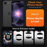 TAURI for iPhone 16e / iPhone 17e Case, [Fit for MagSafe] [Anti-Yellowing] with Screen Protector, Military-Grade Protection, Slim Magnetic Phone Case for 17e,16e 6.1-Inch, Clear